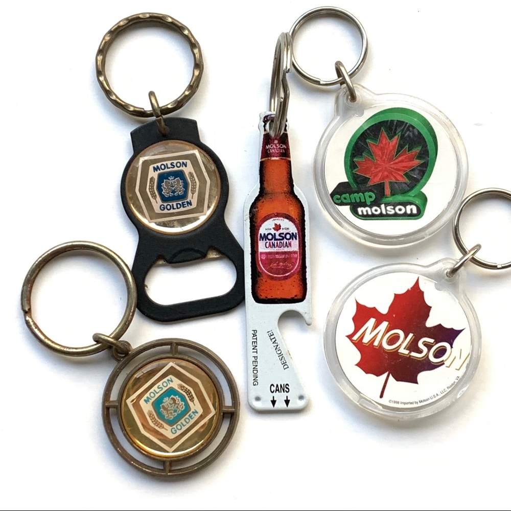 Vintage MOLSON Advertising Keychains-Canadian